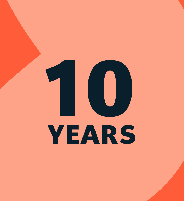 10 years graphic