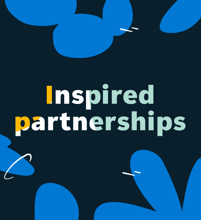 Inspired partnership graphic