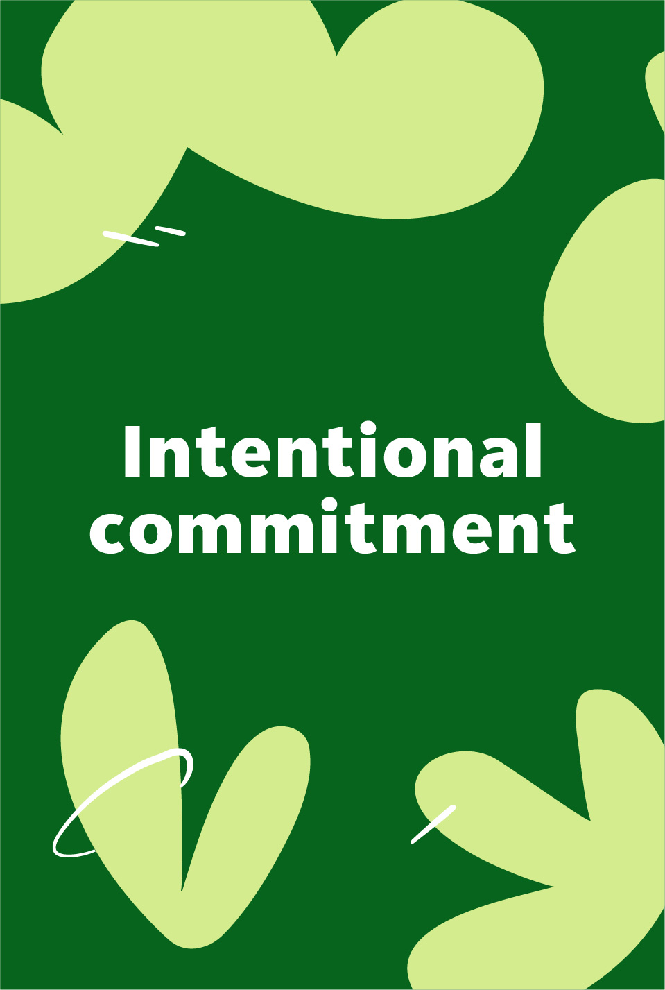 Intentional commitment graphic